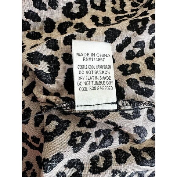 THML Tatum Total Cuteness Cheetah Print Matchstick Tank Top‎ Embroidered NWOT M - Picture 4 of 7